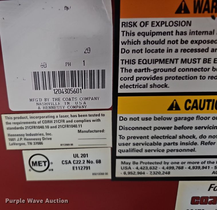 image for item DV0046 Coats 1250 Direct-Drive tire balancer