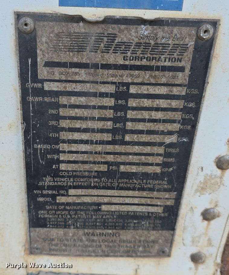 image for item DV0173 1992 Monon MAX-DC-00-48WXT storage container