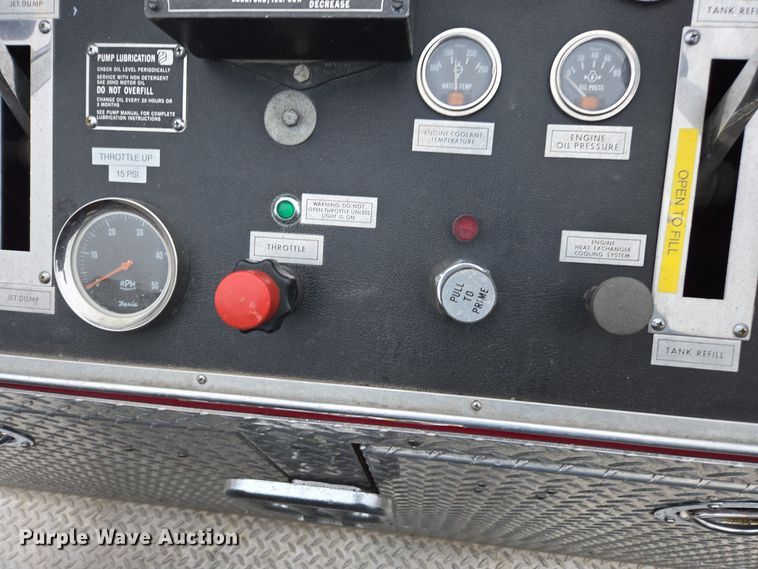 image for item DX1592 1984 Spartan pumper fire truck