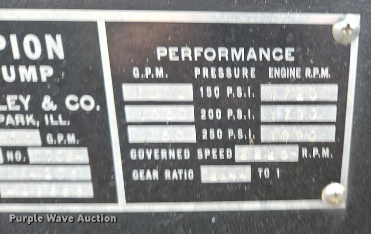 image for item DX1592 1984 Spartan pumper fire truck