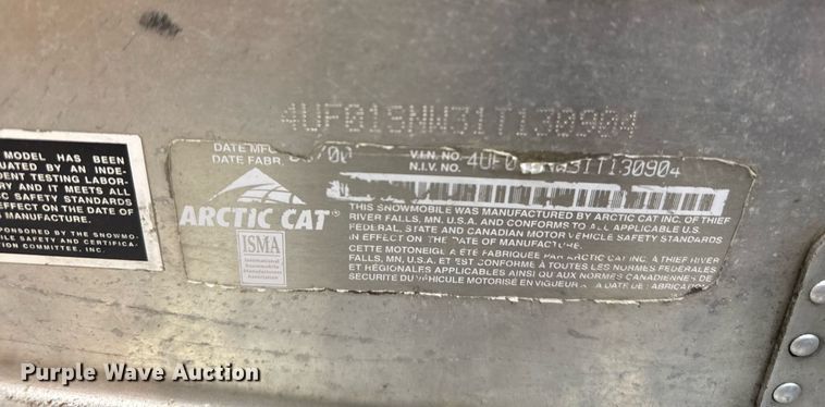 image for item DX3891 (2) Arctic Cat Mountain Cat snowmobiles