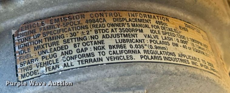 image for item EH7384 2005 Polaris Sportsman 500 ATV