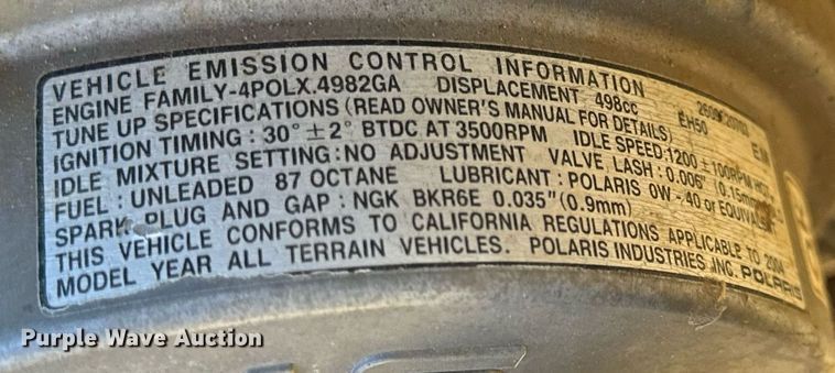 image for item EH7385 2004 Polaris Sportsman 500 H.O. ATV