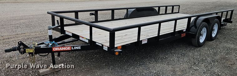 image for item EI8615 2024 Orange Line TU70-20BK4AR2B utility trailer