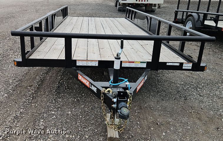 image for item EI8615 2024 Orange Line TU70-20BK4AR2B utility trailer