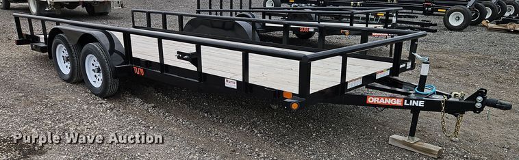 image for item EI8615 2024 Orange Line TU70-20BK4AR2B utility trailer