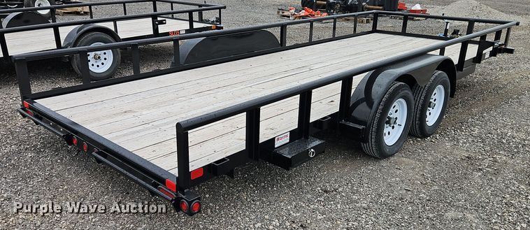 image for item EI8615 2024 Orange Line TU70-20BK4AR2B utility trailer