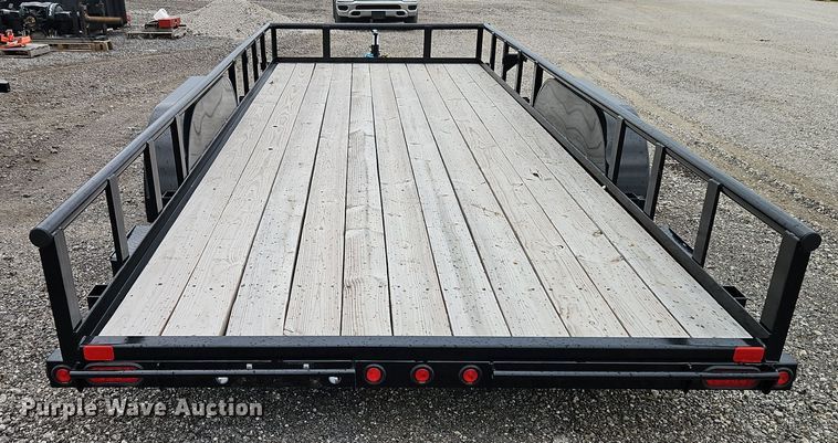 image for item EI8615 2024 Orange Line TU70-20BK4AR2B utility trailer