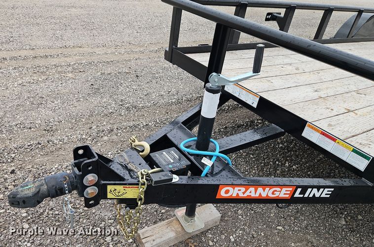 image for item EI8615 2024 Orange Line TU70-20BK4AR2B utility trailer