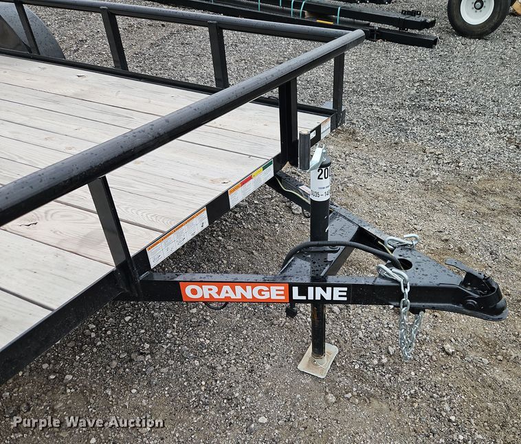 image for item EI8616 2024 Orange Line SU35-14BK4RG utility trailer