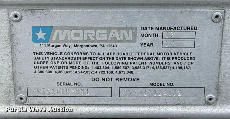 image for item EJ3299 2013 Kenworth box truck