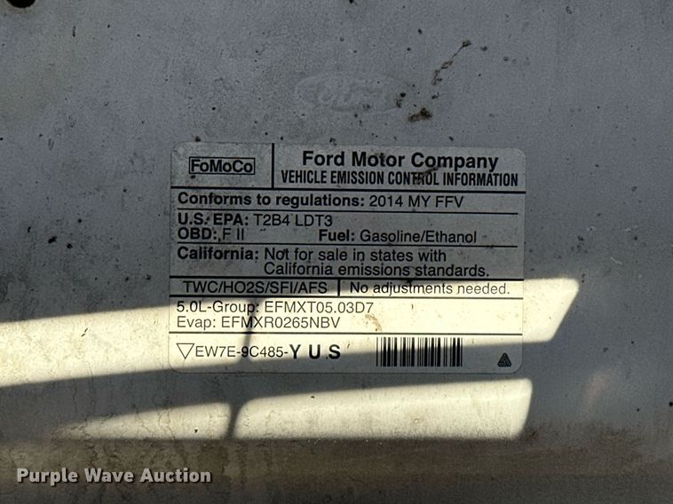 image for item EJ5248 2014 Ford F150 SuperCab pickup truck