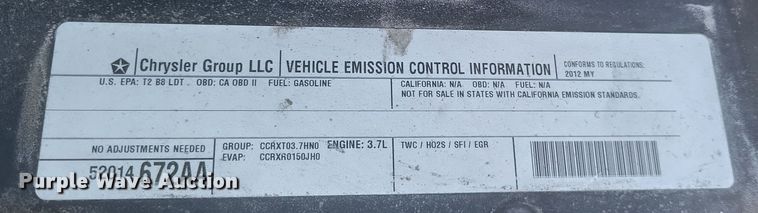 image for item EJ8130 2012 Jeep Liberty SUV