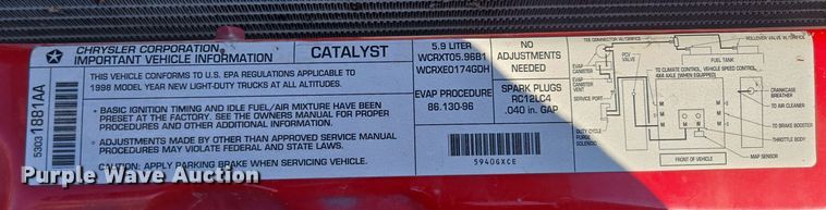 image for item EQ3723 1998 Dodge  Ram 1500 Club Cab pickup truck