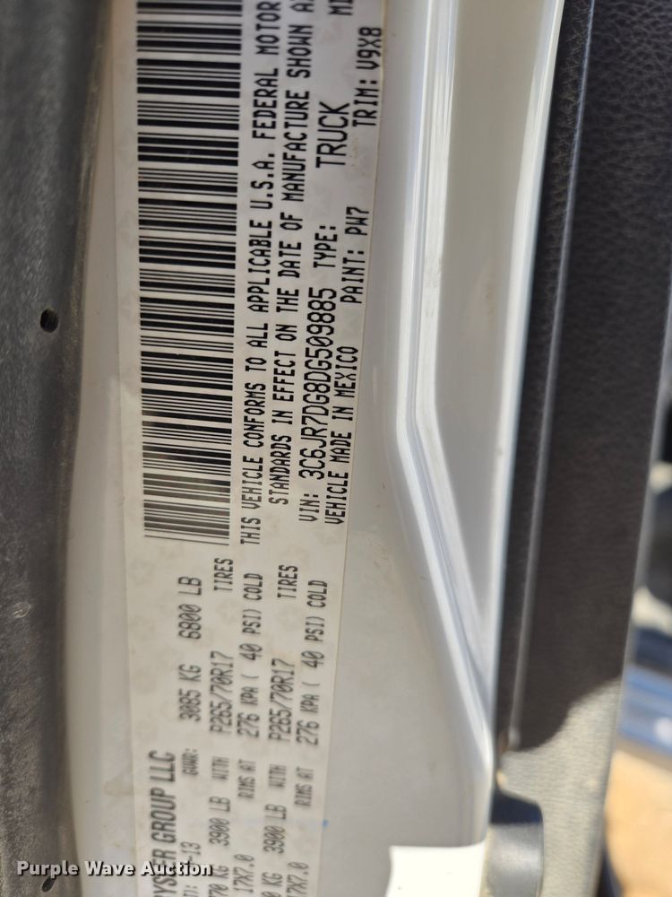 image for item EQ3745 2013 Dodge  Ram 1500 pickup truck