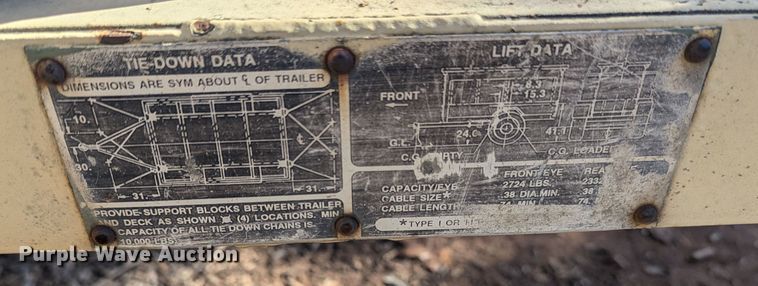 image for item ER4551 1991 Utility trailer