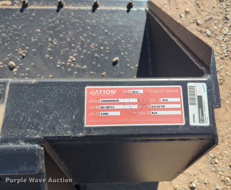 image for item ER4664 2021 Arrow 2306605BUN skid steer bucket