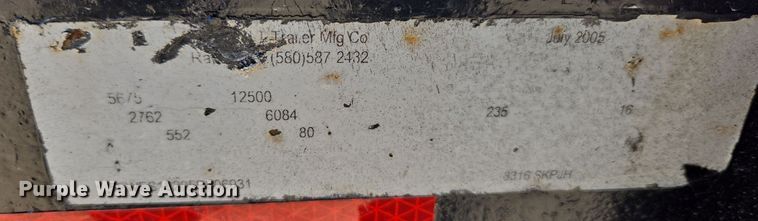 image for item ER5015 2005 Diamond T equipment trailer