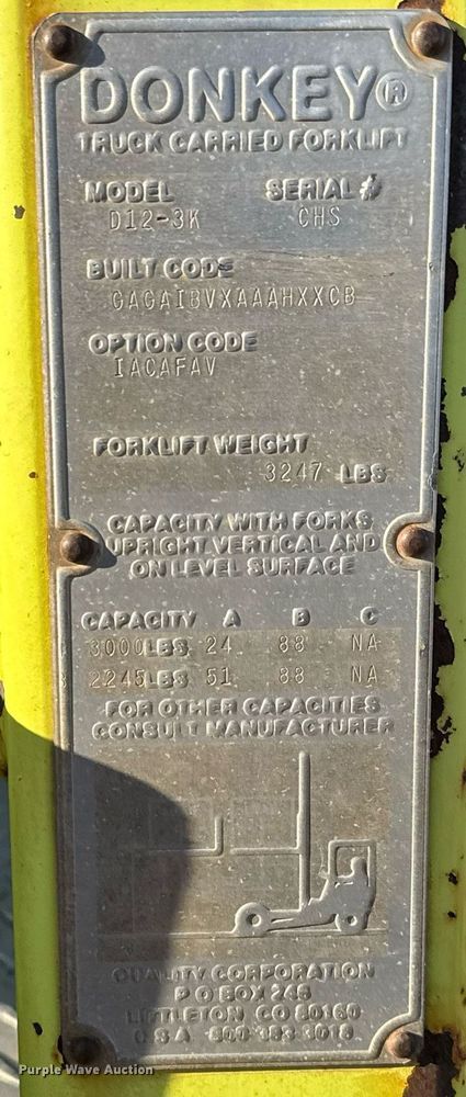 image for item LH9343 Donkey D12-3K forklift