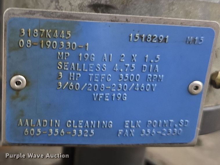 image for item LX9001 Aaladin 2055E SS parts washer