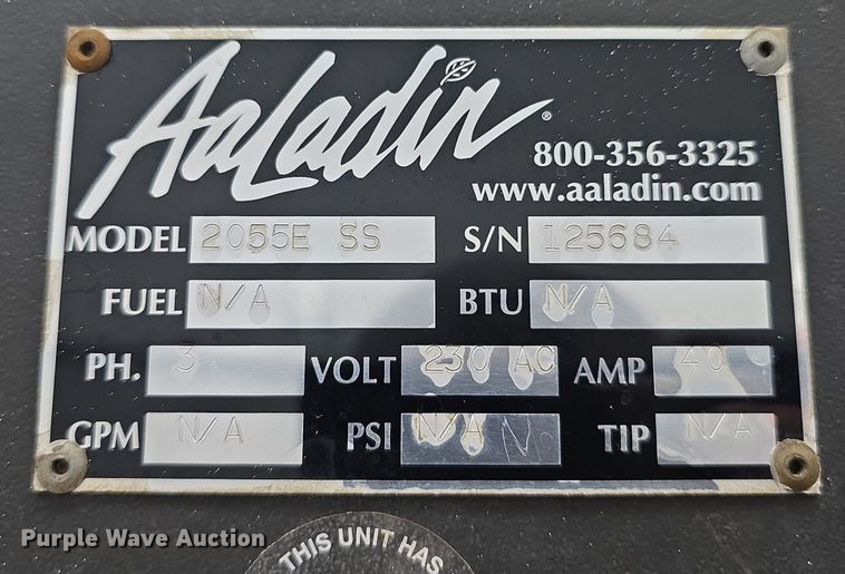 image for item LX9001 Aaladin 2055E SS parts washer