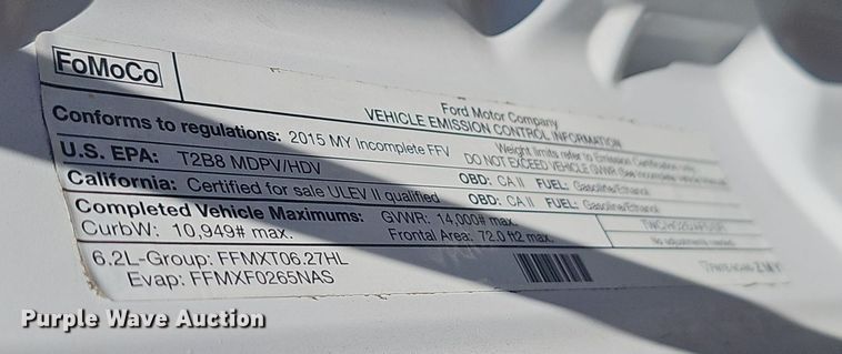 image for item OJ9148 2015 Ford F350 Super Duty XLT SuperCab utility bed pickup truck