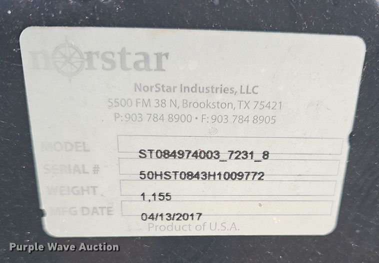 image for item OJ9217 2017 Norstar flatbed