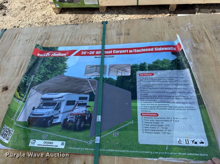 image for item OK9362 Valley Pioneer MSC2030F carport