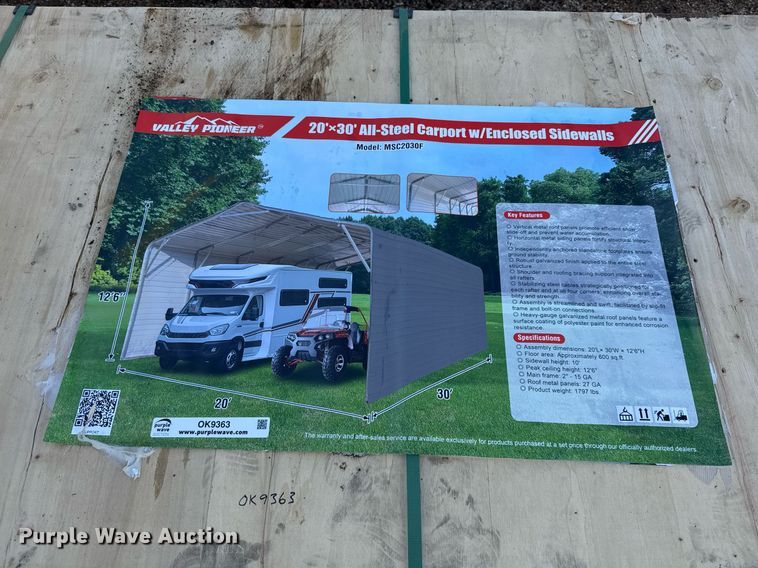 image for item OK9363 Valley Pioneer MSC2030F carport