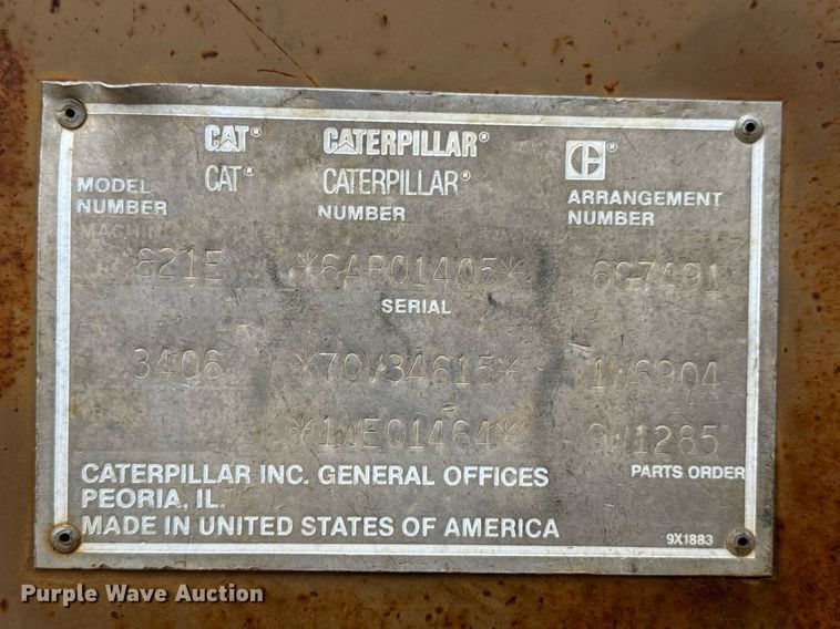 image for item DJ9740 1990 Caterpillar 621E conventional scraper 