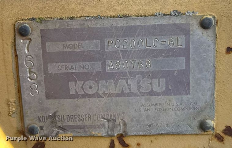 image for item DJ9768 1995 Komatsu PC200LC-6L excavator