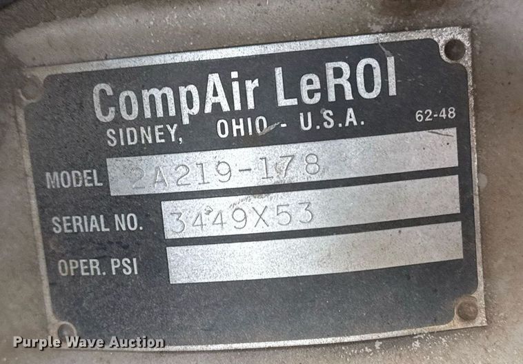 image for item DJ9999 1998 CompAir Le Roi Q185DJE air compressor