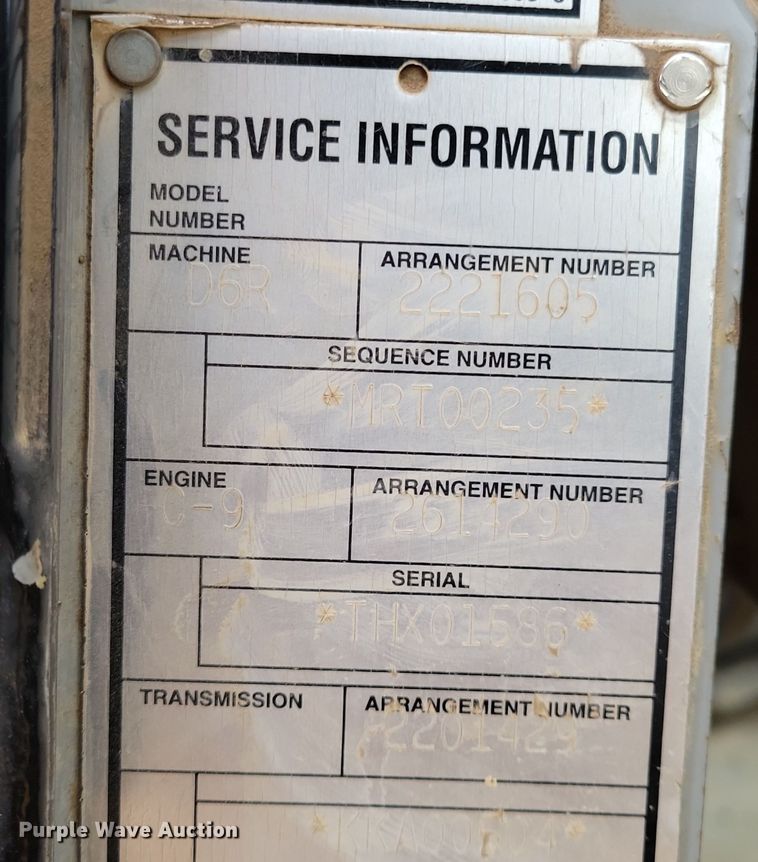 image for item DN3633 2006 Caterpillar D6R XW Series 3 dozer