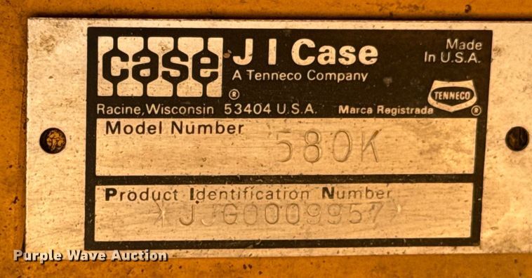 image for item DO0513 1988 Case 580K backhoe