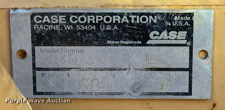image for item DO7641 1997 Case 580 Super L backhoe