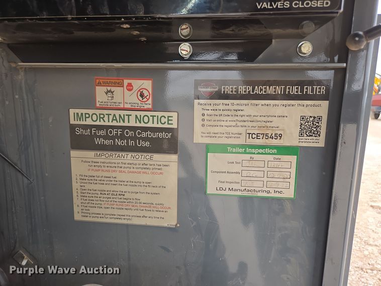 image for item DP6040 2022 Thunder Creek MTT920-G3 fuel trailer