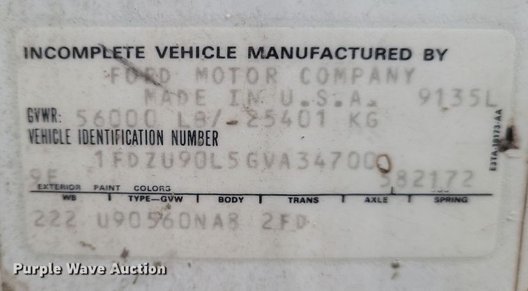 image for item DQ3812 1986 Ford LT9000 ready mix truck