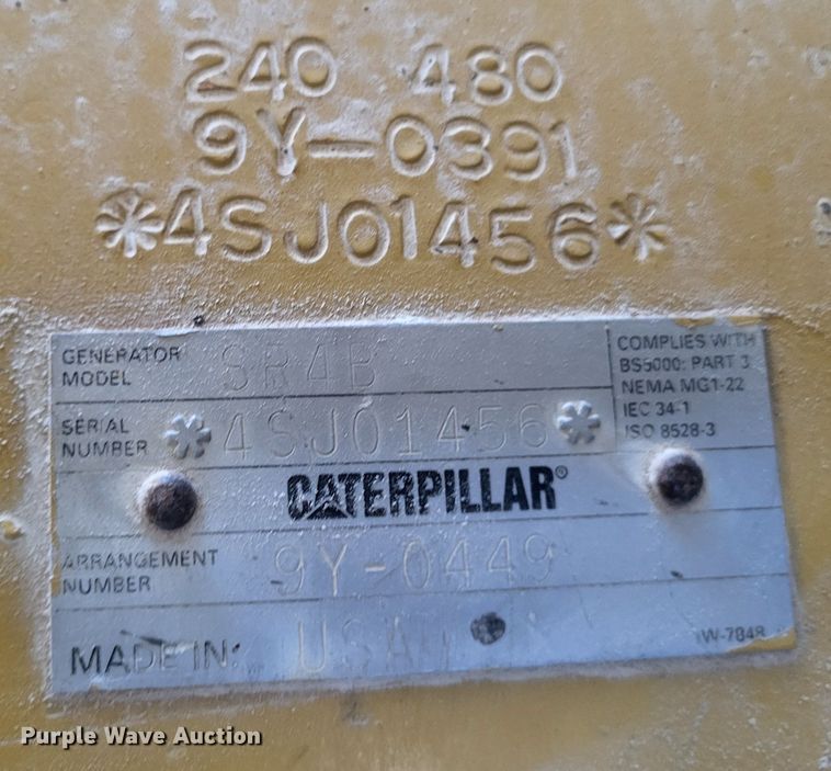 image for item DQ3839 Caterpillar  SR4B generator trailer