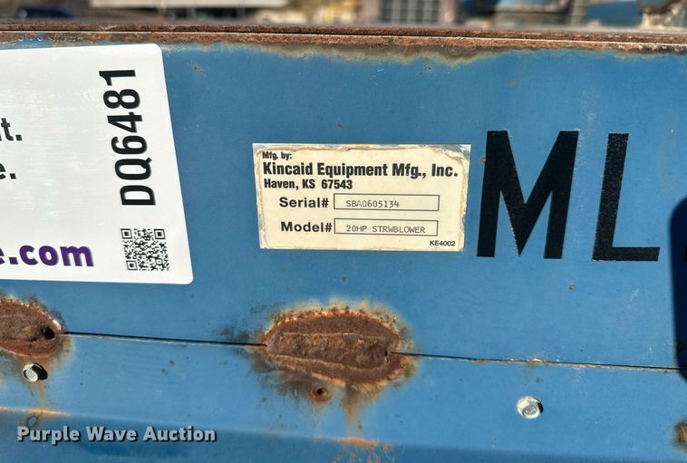 image for item DQ6481 Kincaid 20HP strwblower straw blower