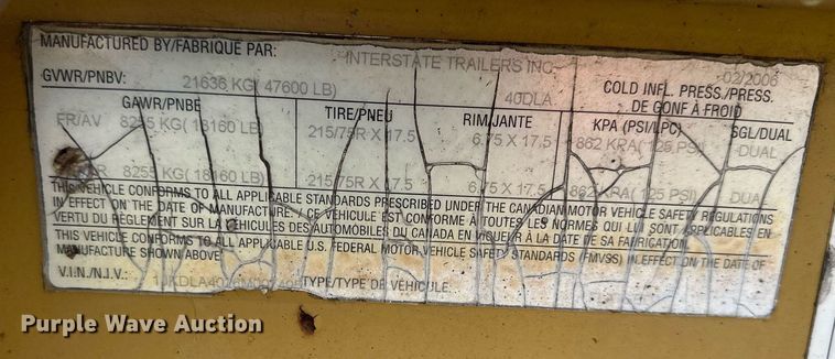 image for item DS3191 2006 Interstate Trailers equipment trailer