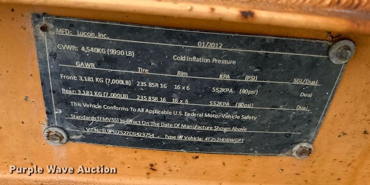 image for item DS3313 2012 Custom Heavy  Haul 4T252HDBWGPT pole trailer