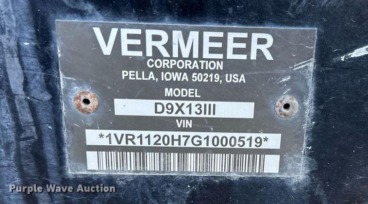 image for item DS3322 2016 Vermeer D9X13III directional boring unit