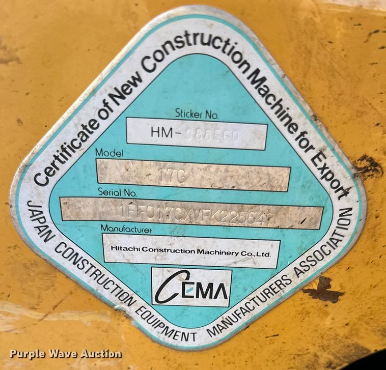 image for item DS3323 2016 John Deere 17G mini excavator