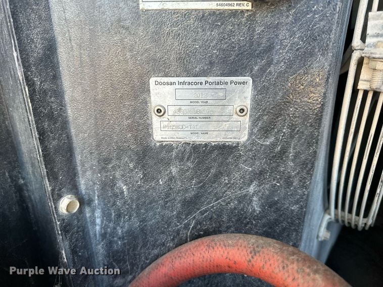 image for item DS3325 2012 Ingersoll Rand P185 air compressor