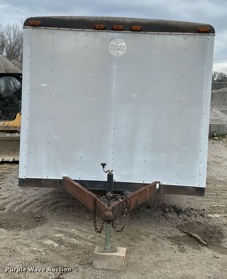 image for item DS3357 1990 Wells Cargo enclosed cargo trailer