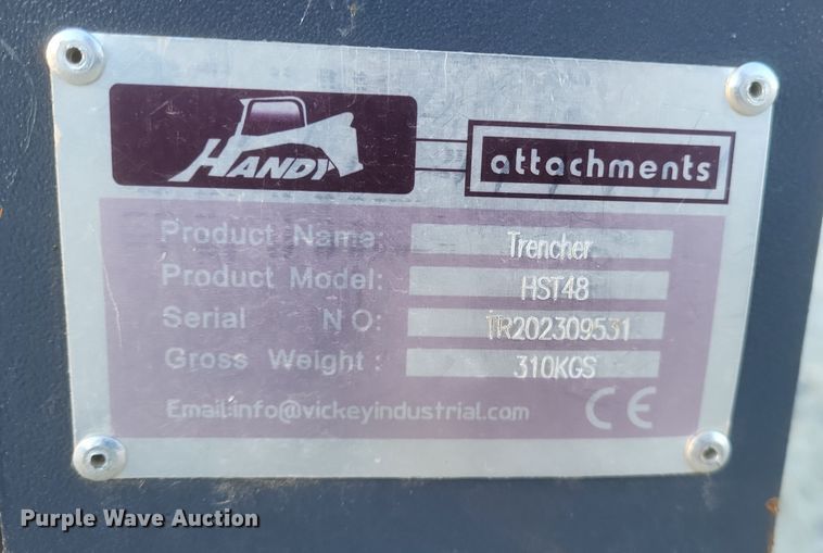 image for item DS5156 Handy  HST48 skid steer trencher 