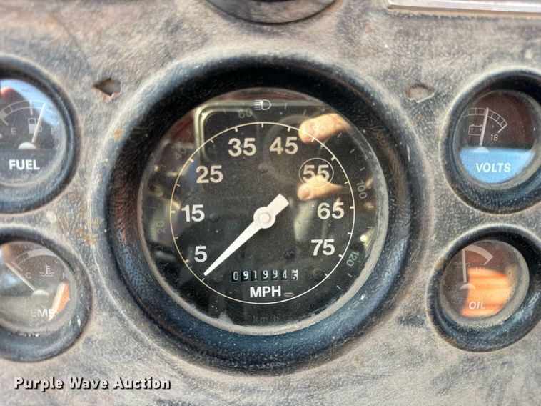 image for item DT2031 1997 Ford  LNT8000 flatbed truck with crane