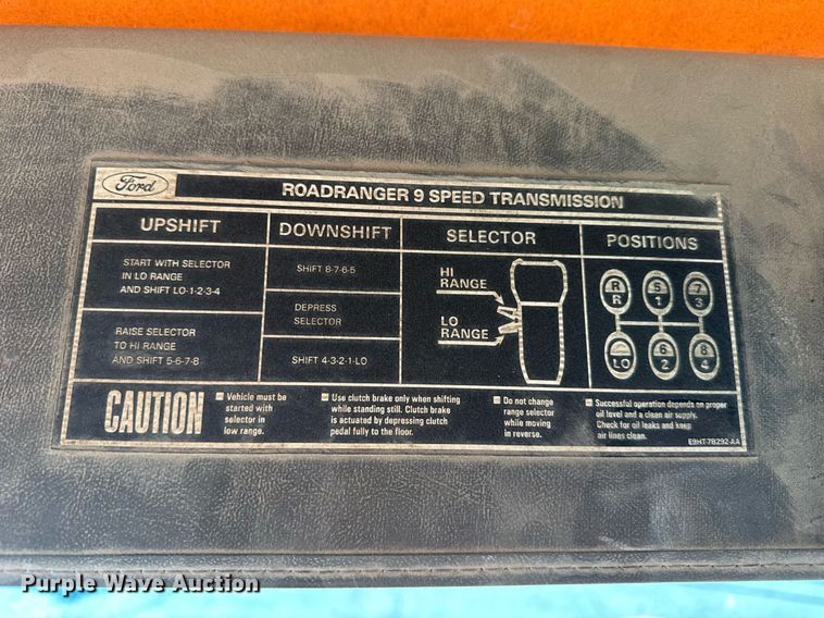 image for item DT2031 1997 Ford  LNT8000 flatbed truck with crane