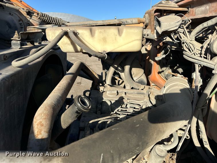 image for item DT2031 1997 Ford  LNT8000 flatbed truck with crane