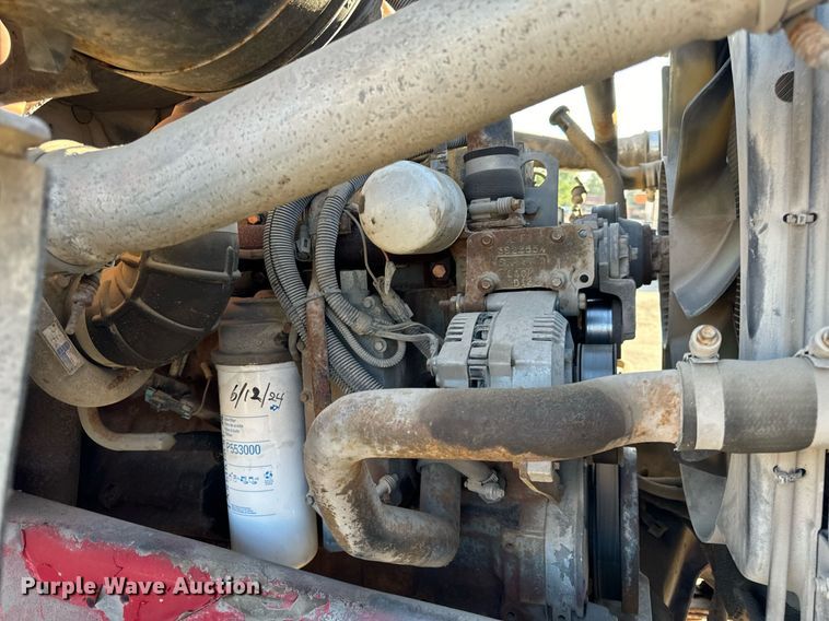 image for item DT2031 1997 Ford  LNT8000 flatbed truck with crane